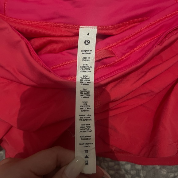 Hot pink Lululemon shorts - Picture 3 of 3
